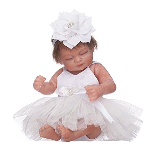 Icradle 26Cm 10Inch Mini Lovely Cute Realistic Lifelike Full Silicone Vinyl Body Sleeping Reborn Baby Doll Girl For Kids Birthday Playmate Growth Partner #TOP4