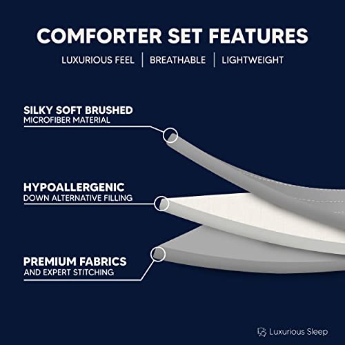 Chic Home 9 Piece Brenton Super Rich Microfiber Stitch Embroidered Comforter, King, Black,CS3952-AN - Image 5