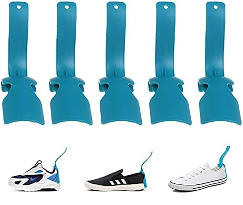 Fauler Tragbarer Schuhhelfer Langem Griff Tragbarer Schuhheber Kunststoff SchuhlöFfel Schuhanzieher Leicht Schuhe SchuhlöFfel Kunststoff FüR Senioren,Kinder,Behinderte, Passend FüR Alle Schuhe, 5Pcs
