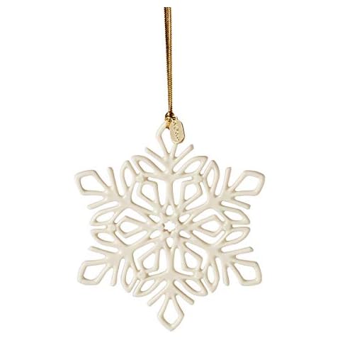 Lenox 2021 Snow Fantasies Snowflake Ornament, 0.20 LB, Ivory Cover