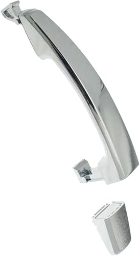 Miniatura 2 de Riloer Lado trasero izquierdo del conductor/lado trasero derecho del pasajero, manija exterior cromada de la puerta sin agujero, compatible con