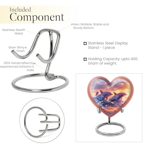 Image of Dolphin Urn - Heart Urns for Ashes - Cremation Urn for Adults - Cremation Urn for Adults - Ashes Urn Adult - (Size - 8 inch)