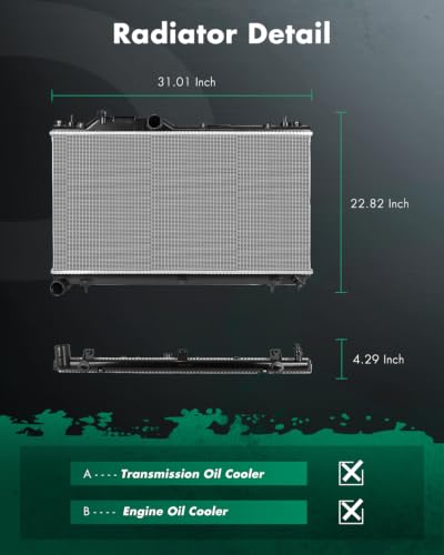 Image of SCITOO Aluminum Radiator compatible with Subaru Legacy Outback 2020-2023