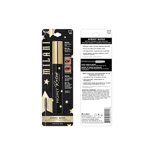 Image of Milani Mascara, Highly Rated Mascara for Sky High Lashes, Lengthen, Curl & Lift Lashes with Jojoba to help Nourish Lashes, Black