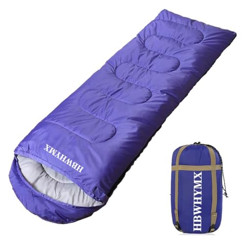 Bolsa de dormir para adultos HBWHYMX, rectangular, ligera, impermeable, tamaño 86 x 31.5 pulgadas, para camping y senderismo miniatura 1