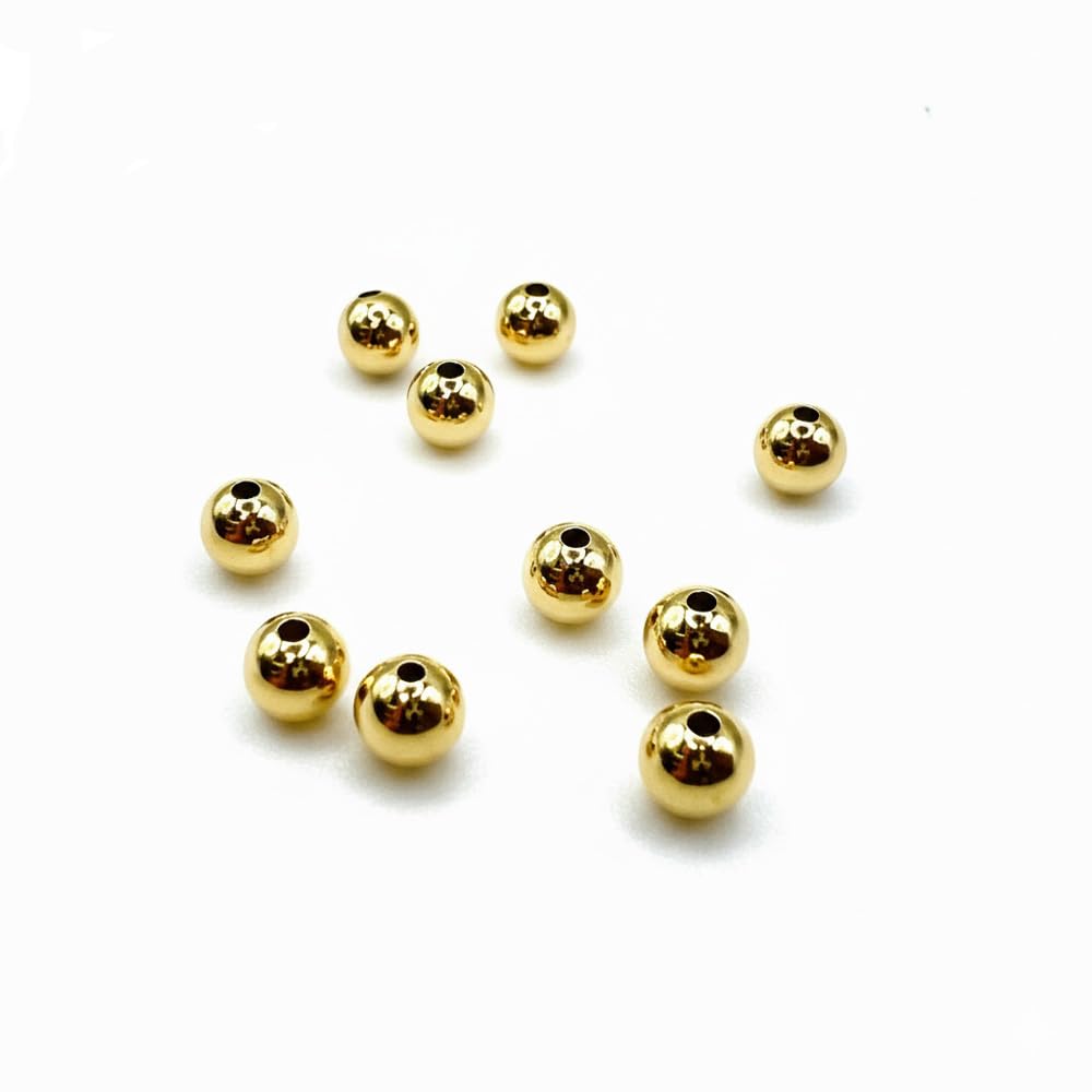 Amazon.co.jp: 日本製 K18 18金 ゴールド プレーンビーズ 4mm 1個売り