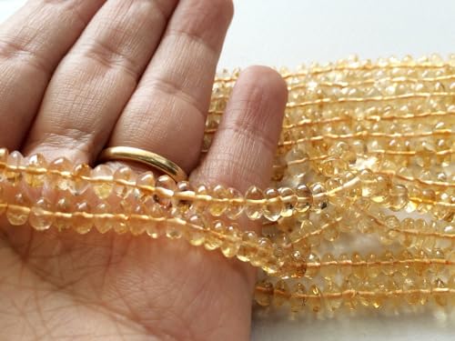 Perles de citrine de 13 pouces pour fabriquer vos bijoux d'été et accessoires bohèmes - 3