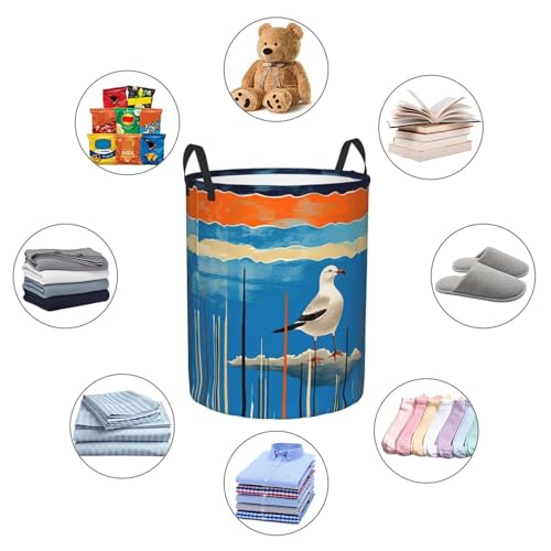 Sac à vêtements rayés bleus imperméable pour trier le linge