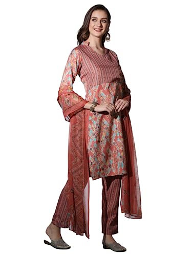 Image of GRECIILOOKS Women Kurta Set with Dupatta for Women | Kurti Set for Women | Festive Kurta Set for Women | Regular Fit Kurta