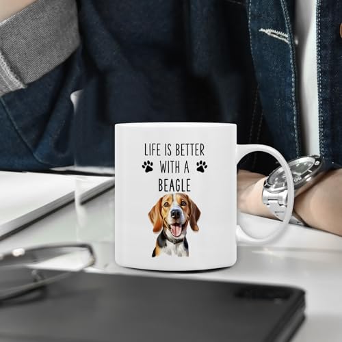 Mug de cerámica QASHWEY para amantes de Beagle 11oz miniatura 3