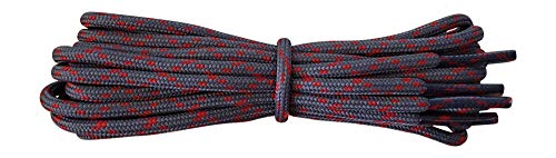 Lacets de rechange - Gris Foncé avec Fleck Rouge 120cm