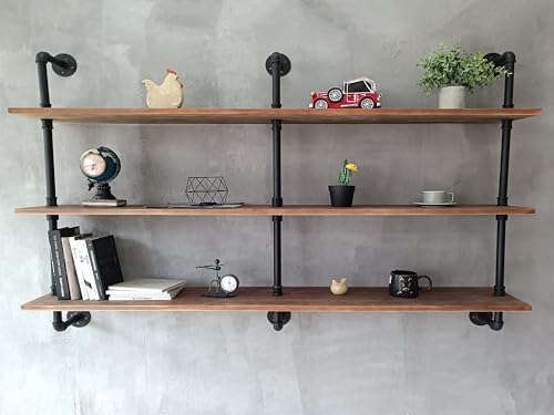 HDDFER Floating Shelves for Wall Bookshelf Industrial Pipe Shelving Shelves
