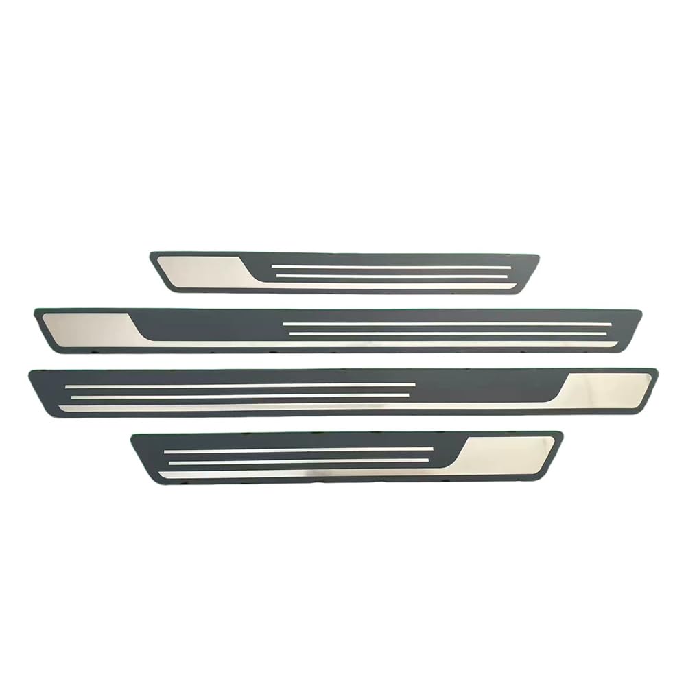 FENIQG 4 p Stainless Steel Car Door Sill for BYD Dolphin Surf/Seagull 2025 2026, Scuff Guard Threshold Cover Car Outer Door Sill Kick Plates Protector Accessories