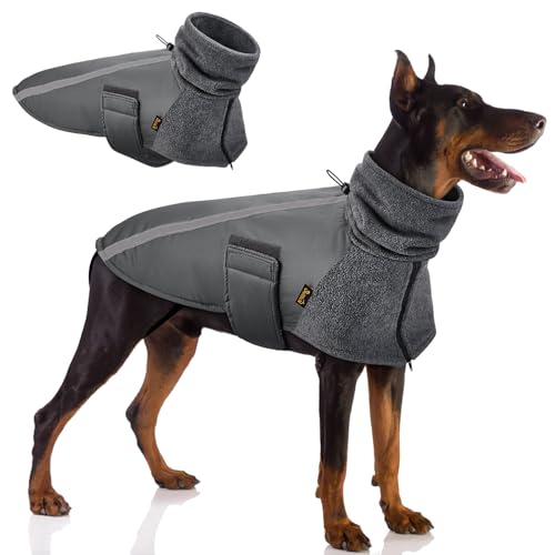 SlowTon Wintermantel für Hunde, Warmes Futter aus Polar Fleece Außenjacke...