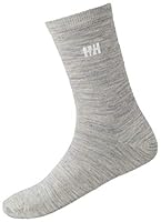 Helly Hansen Men's Everyday Wool Sock 2Pk, Grey Melange, US 39-41