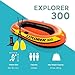 Intex 58332EP Explorer 300 Inflatable Boat Set: Includes Deluxe Boat Oars and Mini Hand Pump – Dual Air Chambers – Grab Rope – 3-Person – 410lb Weight Capacity, 2 Pack