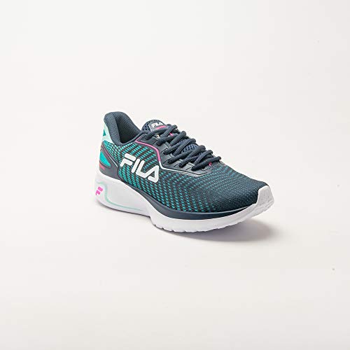 Tênis Fila Squall, Feminino, Azul/Marinho/Rosa Flúor, 36