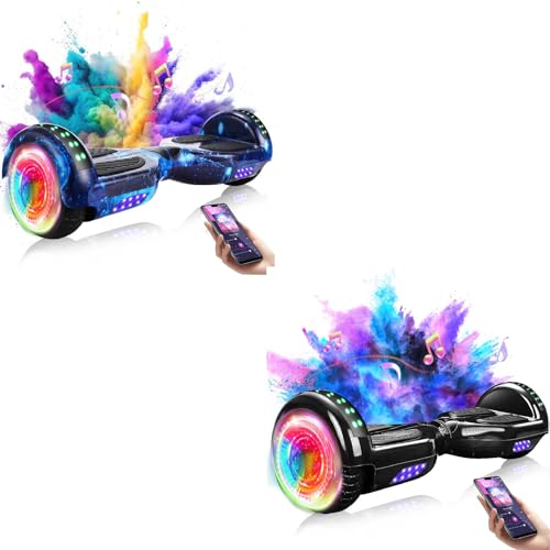 KYODA Two Hoverboards with Bluetooth, Self Balancing Scooters Max Speed 7.5 mph, Max Range 8.5 miles,Two Powerful 250W Dual Motors,Gifts for Kids & Adults & Girls & Boys