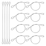 12 Pezzi Cavo di Sicurezza in Acciaio,Multifunzionale Cavo di Bloccaggio 2MMx30CM Fune Acciaio Inox Kit Fune Metallica di Sicurezz per Valigia Bicicletta Casco