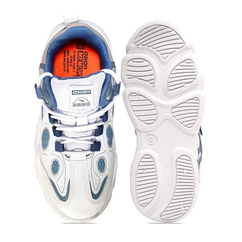 Image of ASIAN Kids VISION-01 Stylish Casual Chunky Sneakers with Laces for Boys, Trendy and Comfortable Shoes Perfect, Walking, and Outdoor Play, Lightweight and Durable Design Suitable for Kids