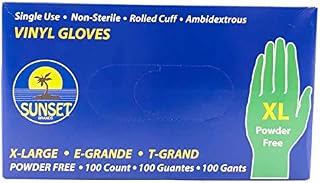 Sunset Powder Free Vinyl Gloves (X-Large)
