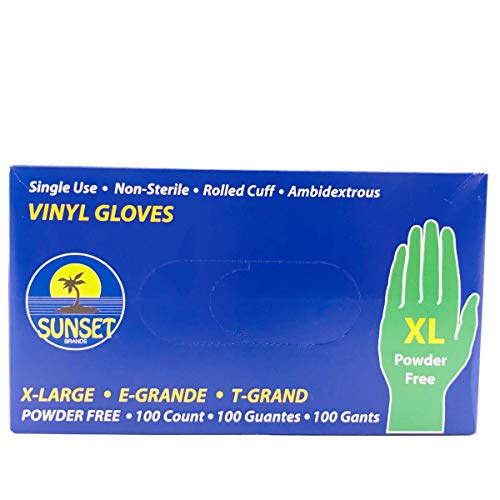 Sunset Powder Free Vinyl Gloves (X-Large)