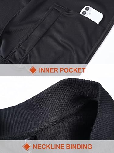 Image of Yundobop Men's Lightweight Jacket Zip Up bomber Jacket Casual Stylish Sweatshirts with Zip Pocket