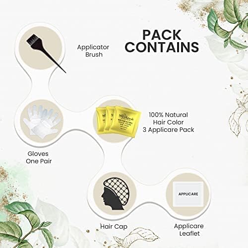 byPureNaturals 100% Organic Powder Soft Black Hair Color (60 Gram) | Pure Natural Hair Colour for Men & Women | Chemical Free & Ammonia Free Hair Colour Organic & Natural Hair Color