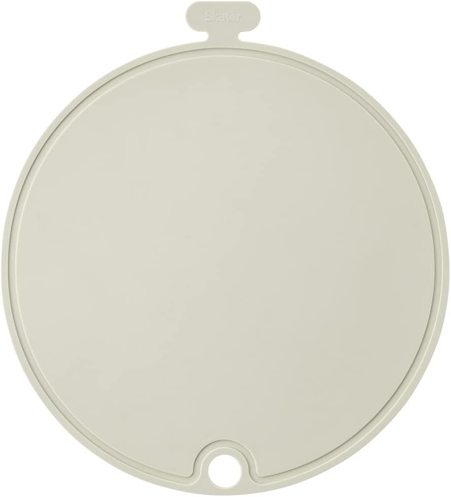 Skater KSLM1-A Silicone Cutting Board That Won't Damage the Edge of the Blade Round, Dull Gray