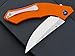 Eafengrow Moon Folding Knife D2 Steel Blade G10 Handle Scales Pocket Knife Outdoor EDC Tool Knifes (Moon-orange-v)