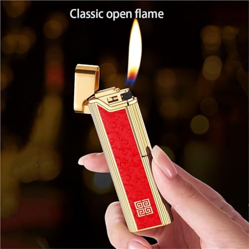 Encendedor portátil metálico ultrafino recargable color plata miniatura 2