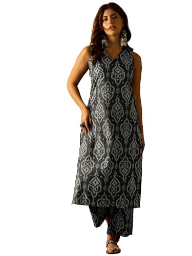 Kurta femme noir Varanga taille M pour un confort fluide au quotidien