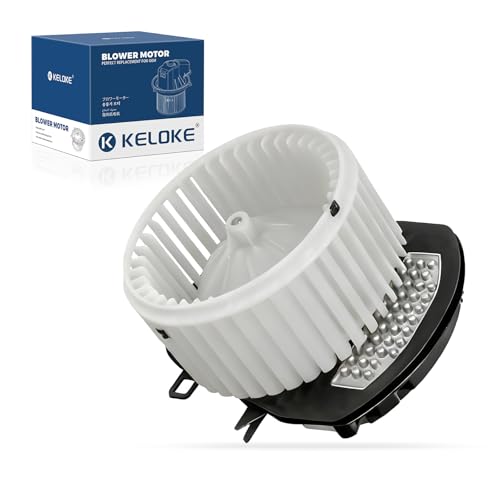Image of KELOKE Front HVAC Heater Blower Motor Fan Compatible with Porsche Cayenne 2011-2018 & Volkswagen Touareg 2011-2017, Sport Utility, with Fan Cage, Replace# 7P0820021 7P0820021B