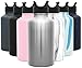 Simple Modern 64 oz Summit Water Bottle with Straw Lid - Hydro Vacuum Insulated Flask Double Wall Half Gallon Chug Jug - 18/8 Stainless Steel -Simple Stainless