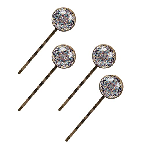 Pasadores de pelo para mujeres estilo retro indio y horquillas de mandala