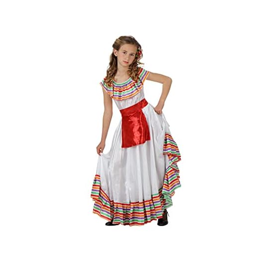 ATOSA disfraz mejicana niña infantil blanco 10 a 12 años