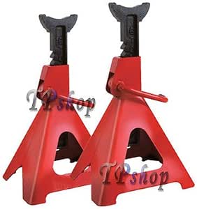 EchoENG Coppia Di Cavalletti Professionali Da 2 Tonnellate – Supporti Per Auto In Acciaio Regolabili In Altezza, Ideali Per Officina E Garage, Con Meccanismo A Cricchetto