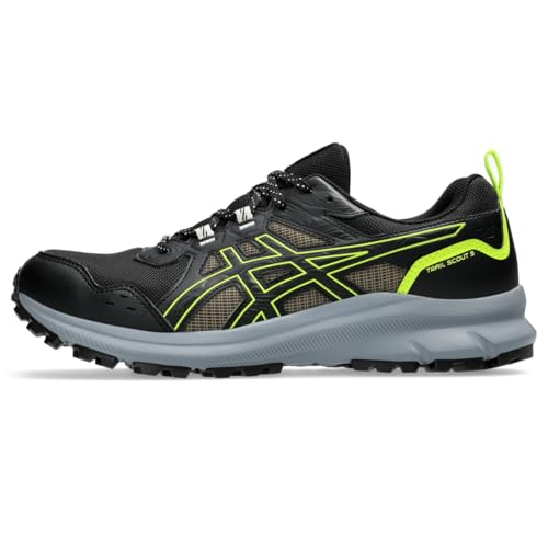 ASICS Men's Trail Scout 3 Running Shoes, 11, Black/Safety Yellow