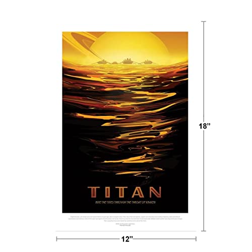 Titan Nasa Space Travel Solar System Science Kids Map Galaxy Classroom Chart Earth Pictures Outer Planets Hubble Astronomy Milky Way Educational Universe Cool Wall Decor Art Print Poster 12X18 #TOP4