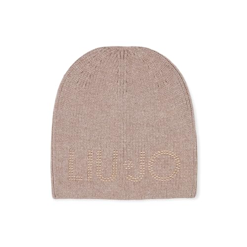 Liu Jo Gorra Liu Jo para mujer, modelo sombrero logo remaches mezcla viscosa color natural, naturaleza, Talla única