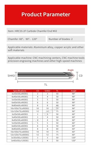 Fraise à chanfreiner en carbure de tungstène pour métaux tendres - 7