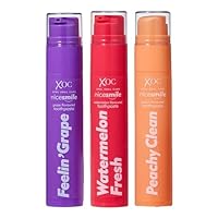 Nice Smile Toothpaste Assorted Flavors - Watermelon Fresh, Feelin' Grape, and Peachy Clean - 60ml Refreshing, Fruity Formula for a Clean, Fresh Mouth