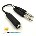 BesYee 6.35mm 1/4 inch Mono TS Female to 2 Dual 1/4 Inch Mono TS Male Y Splitter Cable 20cm/8inch (635F-2MTS)
