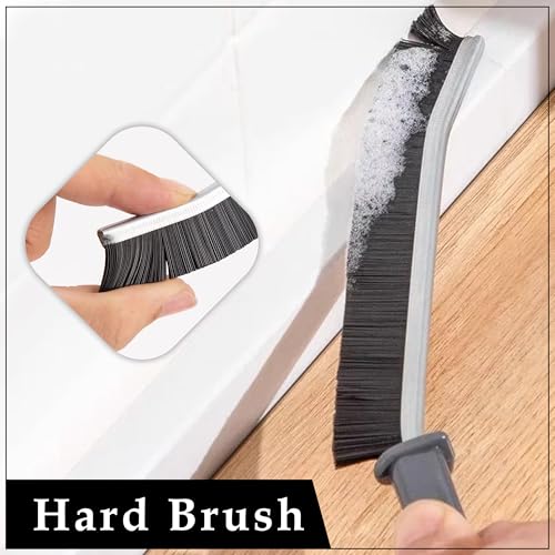 Image of GLUN 2 Piece Heavy-Duty Gap Cleaner Grout Brush, Multifunction Household Cleaning Tool for Bathroom, Kitchen Corners & Tight Areas