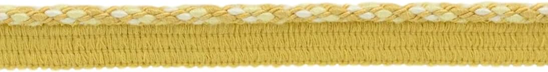 DÉCOPRO 4/16" (0.5cm) Marrakesh Collection Decorative Twisted Rope Cord Trim with Lip (Style# 0025RW) Cabbage Green Multicolor (Color# VL11) 5 Yards (15 ft/4.5m)