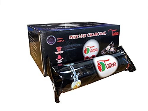 Tanya 40Mmcharcoal Tablets For Incense– Quick Light Charcoal Tablets – 33 Mm Resin Burner Rolls – Pack Of 100 Coals – Charcoal Burner - Instant Fire Coal Tablet (40Mm) #TOP1