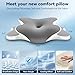 Sleep Apnea Pillow with Neck Pain & Snoring Relief -Orthopedic Cervical Pillow, Ergonomic Contour Memory Foam for Side, Back,Stomach Sleepers, Medium Firm Support(Grey, Queen Size)