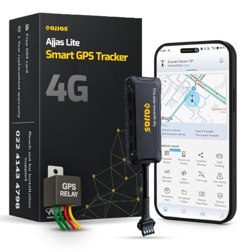 Image of Ajjas 4G Lite (Remote Engine Lock) - Wired Hidden AI Smart GPS with Driving Score, Location Tracking, Geo Fence Alert, More 15+ Features for Car, Bike, Truck, Bus with with (1 Year Free Application)