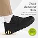 Men's Orthopedic Diabetic Wide Walking Shoes: Comfortable Arch Support Adjustable Fit Hook and Loop Loafers, Breathable Stylish Width Toe Box Tendonitis Shock Absorber Slip-On Shoes Black Size 9.5