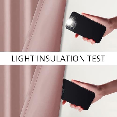 Image of Cloth Fusion 75% Blackout Window Curtains 5 Feet Long Set of 2, Room Darkening Parda with Stainless Steel Grommets for Home Decor (5x4 Feet, Pink)